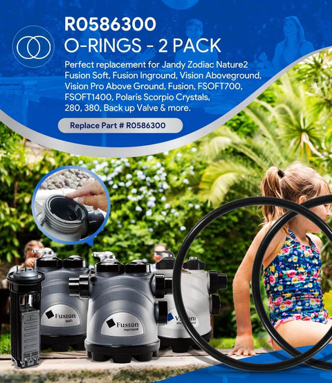 2 Pack Large Viton Collar O Rings Replacement For Nature2 Fusion Soft Inground Vision Above Ground Vision Pro