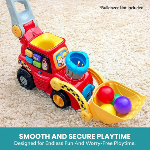 Set of 6 Replacement Balls Compatible with VTech Pop-a-Balls Push and Pop Bulldozer Toys in yellow loader