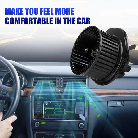 HVAC Blower Motor With Fan For VW Jetta Tiguan Passat GTI Golf Eos Rabbit CC 2005 2014 Replacement Replaces 700182 shown in car interior