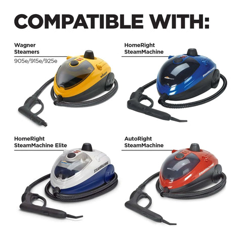 Image showing compatibility of Wagner Steamers 905e/915e/925e and HomeRight SteamMachine with Wagner Spraytech C900050.M Brush Pack.