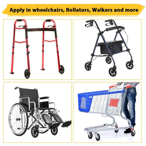 2Pcs 8 Inch Walker Wheels Replacement, Wheelchair Front Wheels, Rubber Rollator Wheel Replacement in use with mobility aids