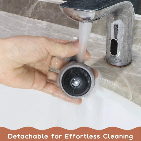 Hand cleaning a wheel from the 4 Pack Universal Walker Replacement Wheels For Strollers And Learning Walkers under a tap
