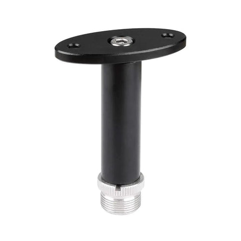 5/8-27 Threaded Wall Mount Bracket for Microphones and Accessories, oval base, dual mounting holes, model 1994, black finish