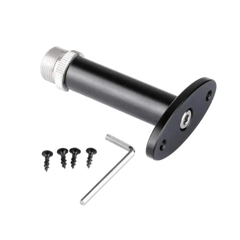 5/8-27 Threaded Wall Mount Bracket For Microphones And Accessories With Oval Base, screws, and wrench, ideal studio setup model 1994