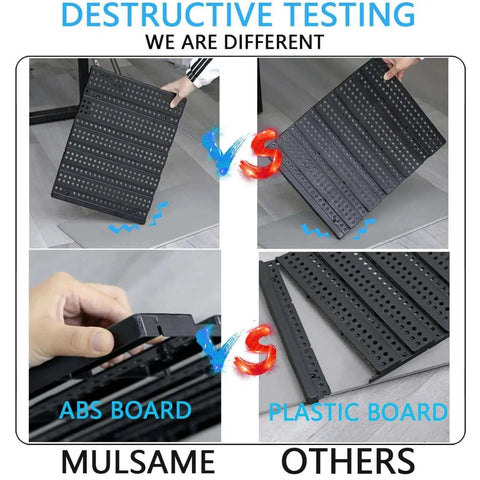Wall Mounted Storage Bins Rack for Garage and Workshop ABS board vs plastic board strength test