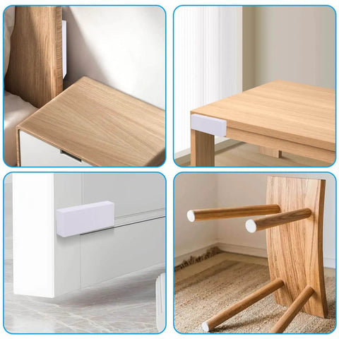 40 Piece Headboard Wall Protector Set With 15Mm And 5Mm Thick Cushions, Layerable White Bumpers for bed and furniture protection.