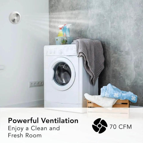 Versatile Through The Wall Ventilation Fan For Kitchen Garage Laundry Or Rec Room with 6 inch in wall installation and built in exterior