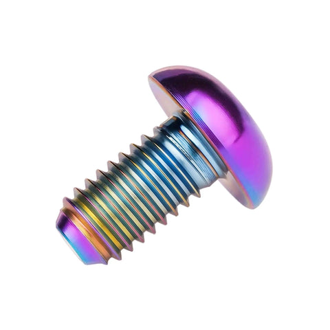 ✝️ Wanyifa Titanium Bolt M3 8 10 12 15mm Allen Key Head Screws for Bicycle Pack of 4 (Rainbow, M3x10mm) shown close-up