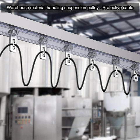 2 Pack Heavy Duty Trolley Assembly with 2 Wheel Steel Rollers for 1-5/8 Inch Strut Channel in warehouse rail system
