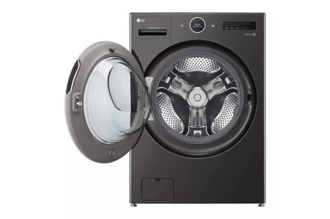 Effortless, space saving 5.0 cu ft all-in-one washer dryer combo with TurboWash360 and WiFi front view with open door