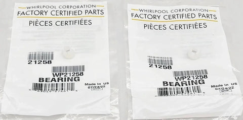 Washer Lid Hinge Bearing Set of Two Genuine OEM New in Original Factory Packaging