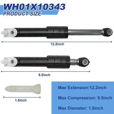 Washer Shock Absorber Kit With Four Shocks And Four Pins For GE General Electric And Kenmore Washers Easy Drop In Install