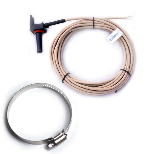 Optimum Pool Technologies temperature sensor kit; beige cable and 2 inch pipe clamp, Hayward GLX-PC-12-KIT compatible