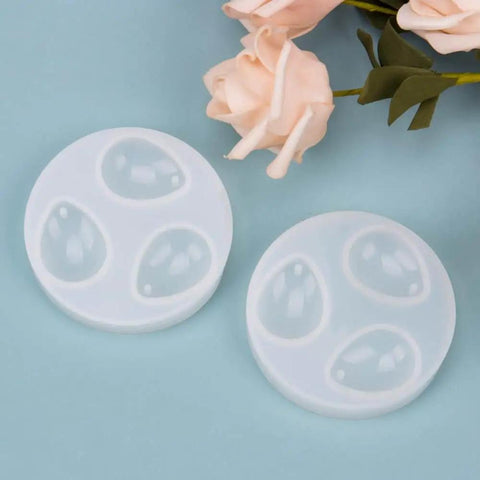 Water Drop Pendant Silicone Molds For Resin Casting Jewelry Making 2 Pack With Hole Easy Release Clear Shine Finish for Crafts