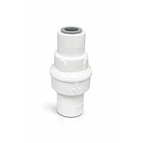 White water pressure regulator for RO filtration systems with 1/4" and 3/8" quick connect fittings, LiquaGen compatible for safe use.