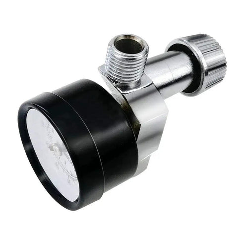 Water Pressure Regulator Valve With Gauge For G One Quarter Inlet And Outlet Adjustable Reducer For Home Plumbing Zinc Alloy