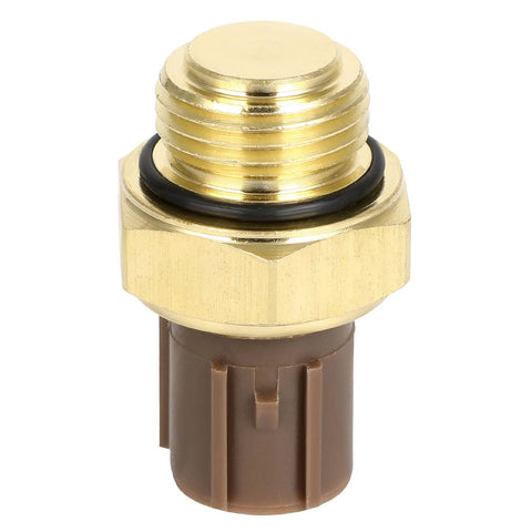 SCITOO coolant water temperature sensor with brass threaded body, black O-ring, brown plastic connector