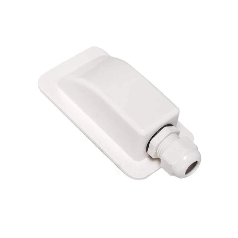 Waterproof Single Wire Cable Entry Gland Box For Roof Solar Panels And Marine RV Caravan Boat, ABS Plastic, White Finish