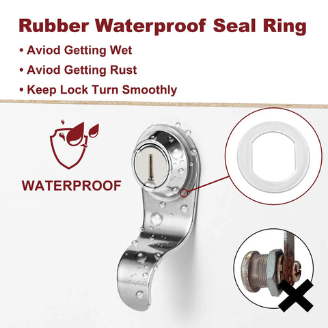 Camper Door Lock And One And One Eighth Inch Cam Lock Set With Deadbolt Lock waterproof seal ring illustration