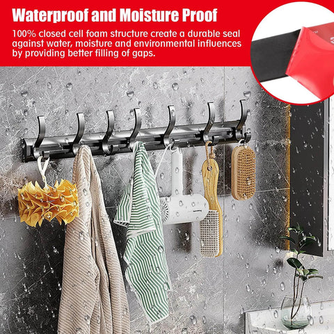 Heavy Duty Double Sided Tape Waterproof Mounting Foam Adhesive Tape 16.5 Feet Long By 0.98 Inch Wide displayed in bathroom scene