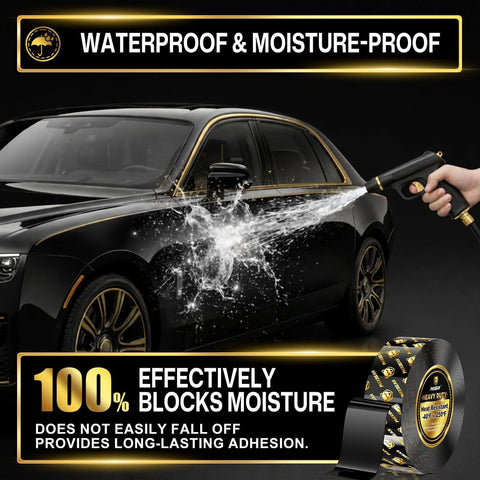Heavy Duty Double Sided Tape For Cars Removable Traceless Nano Tape shown with water resistant demo on vehicle