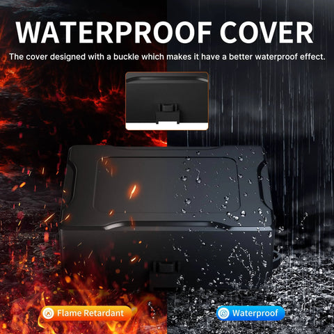 Waterproof cover of 12V Automotive Relay Box Kit With 6 Way Relays And 14 ATC ATO Blade Fuses, flame retardant and waterproof