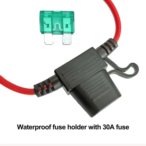 Electric Fuel Pump Relay Kit With Wiring Harness Bypass 40 Amp Waterproof Switch Heavy Duty Long Wires Universal Fit For 12V Systems Keeps Your Fuel Pump Voltage Steady And Pressure On Point Pn 30247 waterproof fuse holder with 30A fuse