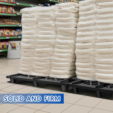 Heavy Duty Plastic Pallets For Basement Storage Waterproof HDPE Grids Lightweight Floor Pallets 25 By 28.7 By 5.7 Inches Built Tough For Garage Supermarket Basement Racks 2 Pack