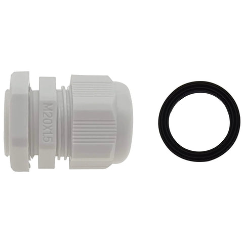 Waterproof M20 Cable Glands Set 10 Pcs IP68 Adjustable 6 To 12mm Cable Joints With Locknuts Nylon PA66 Construction And Nitrile Seal