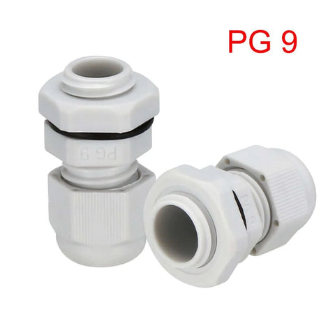 Waterproof PG9 Cable Gland Locknut Nylon Joint For 4mm To 8mm Cables Adjustable Seal Anti Loosening Nut Durable Plastic Connector