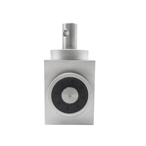 Front view of waterproof 1 to 1 right angle gearbox 1.5 module 20 teeth 90 degree drive for outdoor projects built tough
