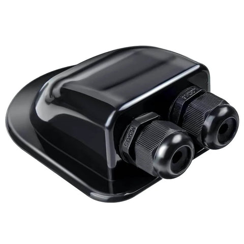 Waterproof Solar Cable Entry Gland With Dual Glands And ABS Plastic Junction Box Cover Curved Housing For 2 To 6 Mm2 Cables Outdoor Durability