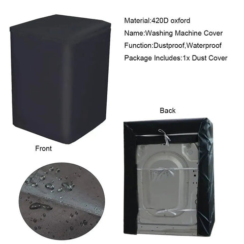Durably protect your top load washer from sun, dust, rain, and scratches with this waterproof 420D oxford cover, sized for standard units and ideal for indoor storage or outdoor patios, delivering reliable protection and easy maintenance.