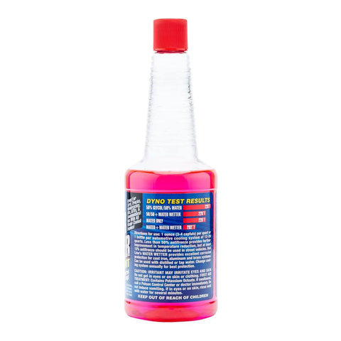WaterWetter Super Coolant That Doubles Water Wetting For Your Ride, 12 oz bottle back label view