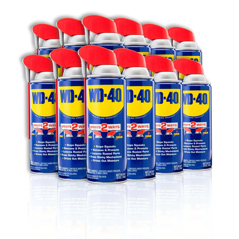 All Purpose Lubricant That Drives Out Moisture and Fights Rust, Protects Metal From Corrosion, Frees Grease, WD-40 Classic Formula 12 Pack 12 Oz Cans