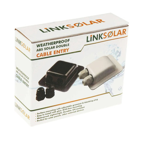 Weatherproof ABS Cable Entry Gland For Solar Projects All Cable Types 2mm2 To 6mm2 Dia, Perfect For RV Campervan Boat Setups, PG7 Waterproof Gland For Solar Panel Cables, Aerial, Satellite, Lighting, DC Power, And More on product packaging