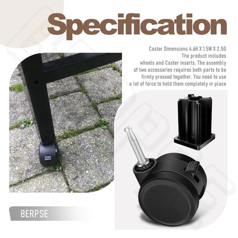 Weber Caster Wheel For Gas Grills Stem Style Locking Swivel Caster 6414 306414 Replacement Fits Genesis 1000 5000 Genesis A B C Silver Summit Spirit Grills Also Fits Ranch Kettle And Performer Charcoal Grills Includes Insert Two And Five Sixteenth Inch shown with caster and insert