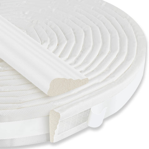 White wedge-shaped foam window seal strip with self-adhesive backing for doors and windows, 236 inches, Amazon