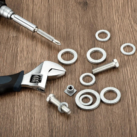 Vibration Resistant Wedge Locking Washers For M8 To M20 Bolts 90 Pcs Mn Steel with screwdriver and wrench