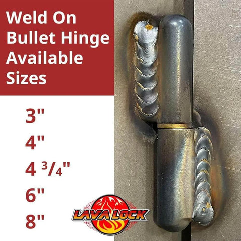 3 Inch Steel Weld On Bullet Hinge With Zerk Grease Fitting And Brass Bushing 2 Pack Heavy Duty Hinge for BBQ Smokers and Gates