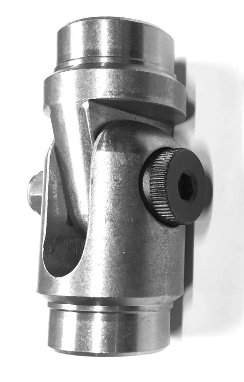 Side view of a Weldable Tube Hinge For 1-1/4 Inch OD Tubing 0.095-0.120 Wall With 0.990-1.04 Inch ID Hinge Joint Kit in steel.