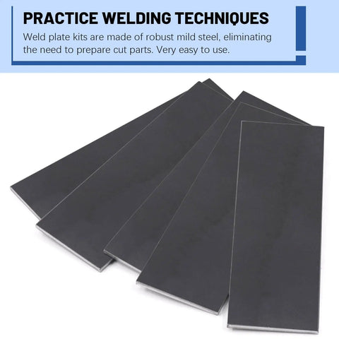 5Pcs 2x6 Inch Welding Coupons Kit For MIG TIG Arc Weld Training And Practice One Eighth Inch Thick Mild Steel Plates