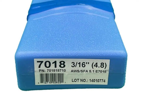 Front view of E7018 3 16th Inch Welding Rod For All Position With Low Hydrogen Iron Powder Coating 5 Pound Box