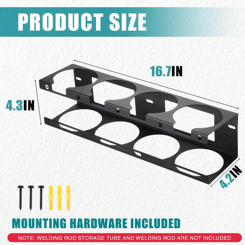 Welding Rod Holder And Storage Tubes Rack For Stick Welding Rods Wall Mount Organizer For Garage Workshop Shed Home Use
