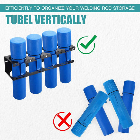 Welding Rod Holder And Storage Tubes Rack For Stick Welding Rods Wall Mount Organizer For Garage Workshop Shed Home Use