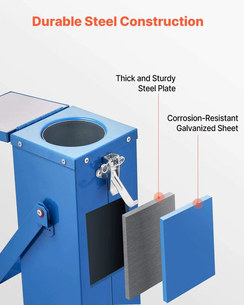Portable Welding Rod Oven With 10 Lb Capacity fast 230W heating to 300F shown with steel construction and corrosion-resistant plating.