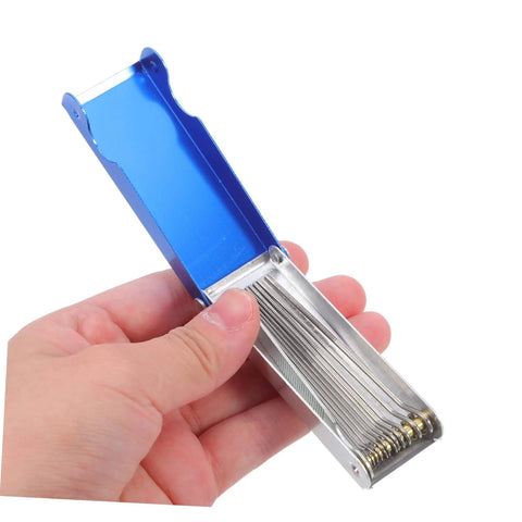 13 Piece Welding Tip Cleaner Kit With Stainless Steel Cleaning Needles In Durable Aluminum Case For Gas Welding Emergency Repairs And On The Go Maintenance
