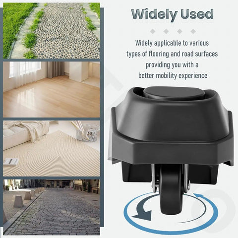 Foot Caster And Caster Wheel Set For Plate Caster Replacement Compatible With 6 To 16 Gallon Wet Dry Vacuums And Ridgid Models shown.