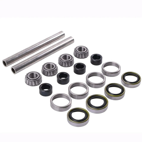 2X Front Wheel Bearing And Axle Rebuild Kit For Scag 43583, 482621, 482622, 43584 Featuring Hard 304 Stainless Steel Axle Sleeves And Upgraded Spring Loaded Seals For Easy Install And Durable Maintenance