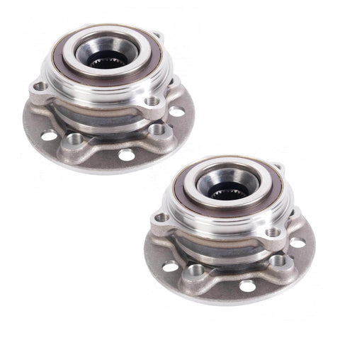 Front Wheel Bearing and Hub Assembly Set 2 Piece Compatible with Mercedes Benz C300 4Matic GLC300 4Matic E300 4Matic E450 4Matic 2015 To 2021 Includes Left And Right Hubs OE Grade Bearing for Quiet Smooth Ride Easy Install, image of hub assemblies.